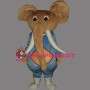 Coffee Elephant Mascot Costume Cartoon Costum