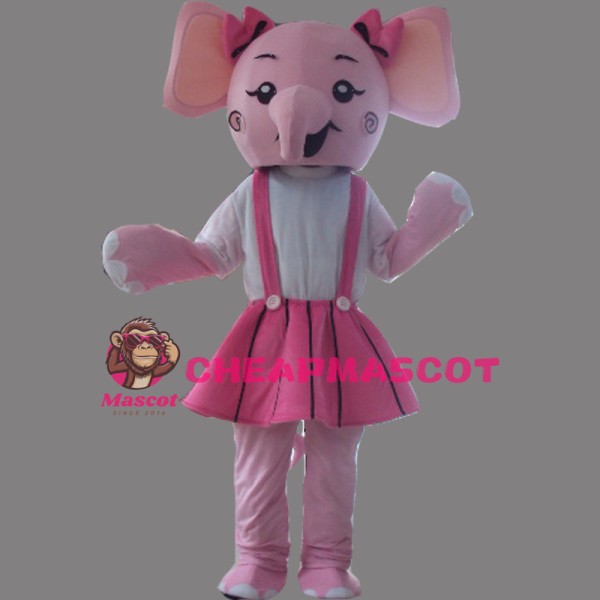 Pink Elephant Mascot Costume Cartoon Costum