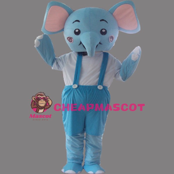 Blue Elephant Mascot Costume Cartoon Costum