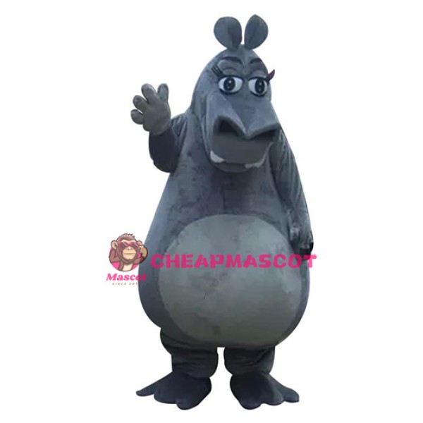Cartoon Hippo Mascot Costume