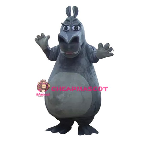 Cartoon Hippo Mascot Costume