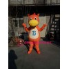 Orange Hippo Mascot Costume