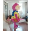 Pink Hippo Mascot Costume