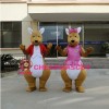 Red & Pink Kangaroo Mascot Costume