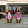 Red & Pink Kangaroo Mascot Costume