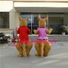 Red & Pink Kangaroo Mascot Costume