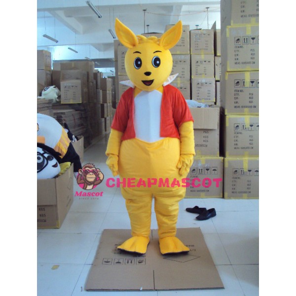 Yellow Kangaroo Mascot Costume