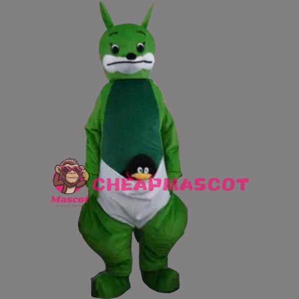 Green Kangaroo Mascot Costume