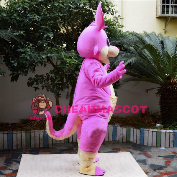 Pink Cartoon Kangaroo Mascot Costume
