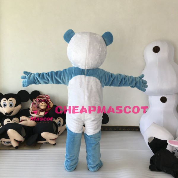 Blue Panda Mascot Costume Christmas