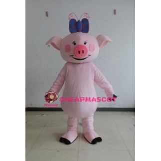 Character Adult cute pink pig Mascot Costume