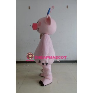 Character Adult cute pink pig Mascot Costume