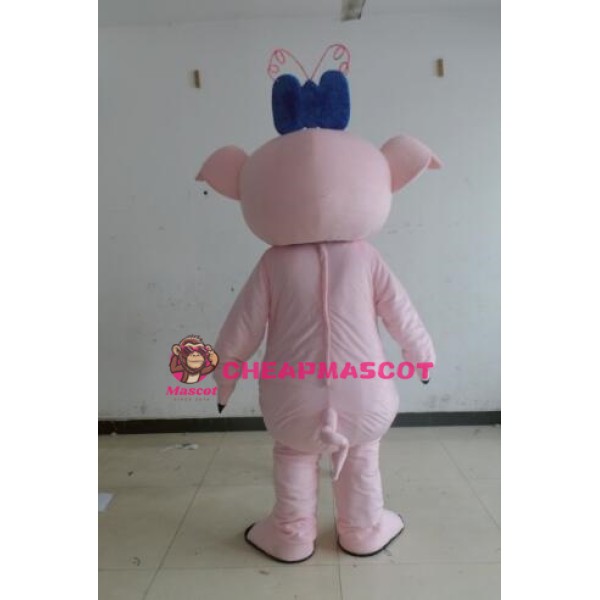 Character Adult cute pink pig Mascot Costume