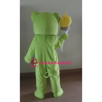 Green Pig Mascot Costume Adult Costume