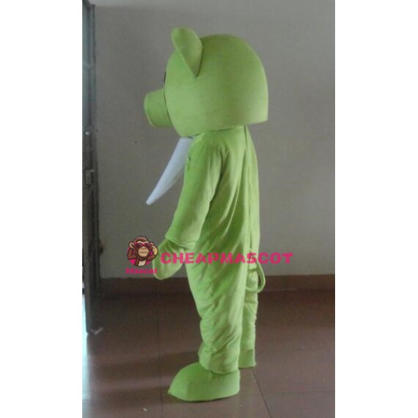 Green Pig Mascot Costume Adult Costume