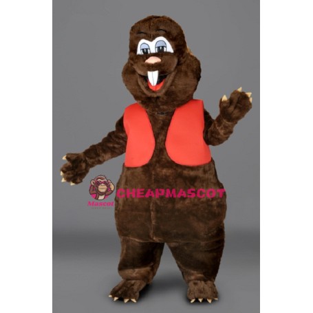 Cute Beaver Mascot Costume