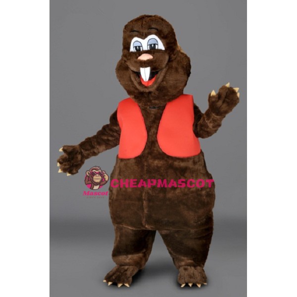 Cute Beaver Mascot Costume