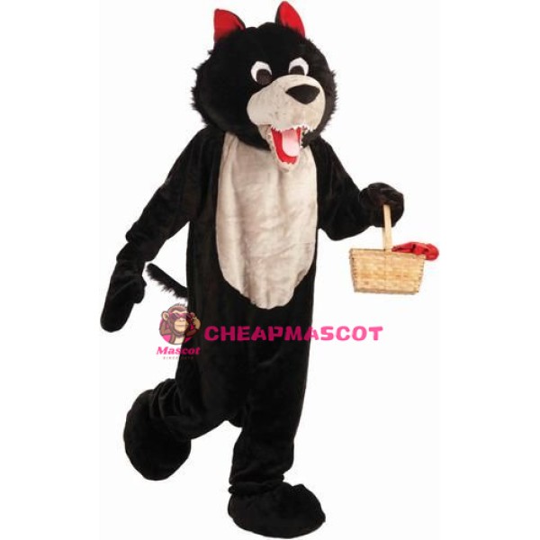 Black Wolf Mascot Costume