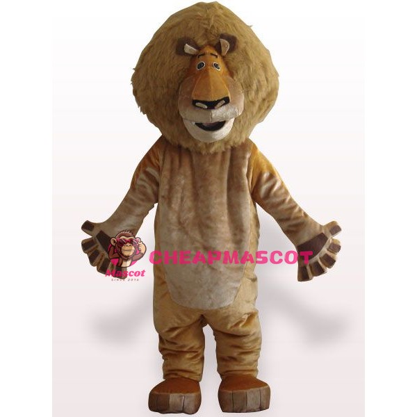 Alex Lion Plush Adult Mascot Costume