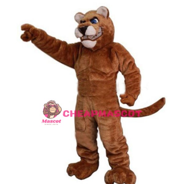 Power Leopard Panther Cat Cougar Mascot Costume