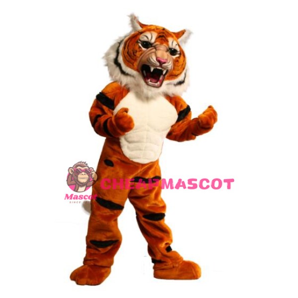 Super Muscle Tiger Mascot Costume