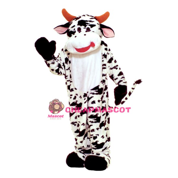 Funny Deluxe Plush Cow Mascot Costume