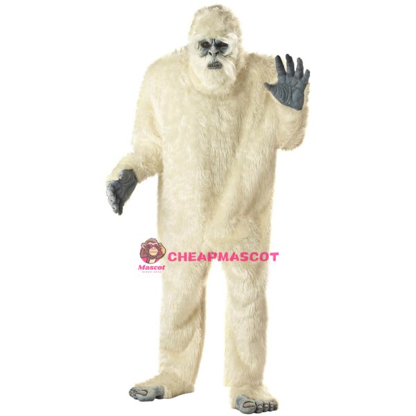 Adult Deluxe Abominable Snowman Scary Mascot Costume