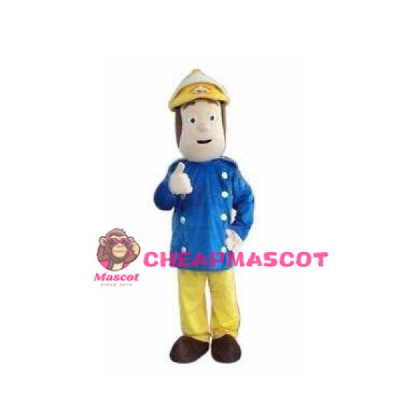 New Fireman adult mascot costume