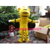 Yellow Cartton Tiger Mascot Costume