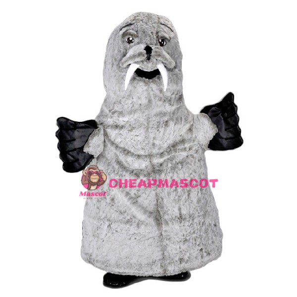 Grey Walrus Mascot Costume