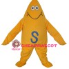 Yellow Starfish Short Plush Adult Mascot Costume