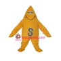 Yellow Starfish Short Plush Adult Mascot Costume