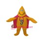 Yellow Starfish Short Plush Adult Mascot Funny Costume