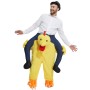 Yellow Chicken Costume Ride On Me Mascot Fancy Dress