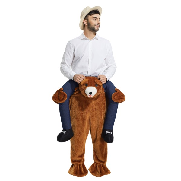 Teddy Bear Costume Ride On Me Mascot Fancy Dress