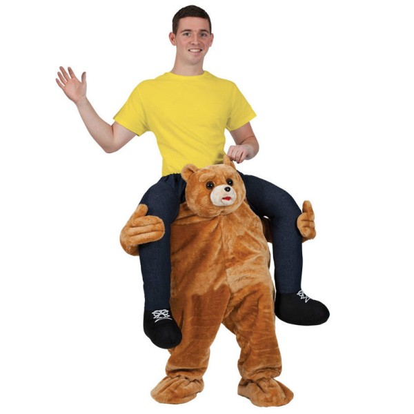 Cartoon Bear Costume Ride On Me Mascot Fancy Dress