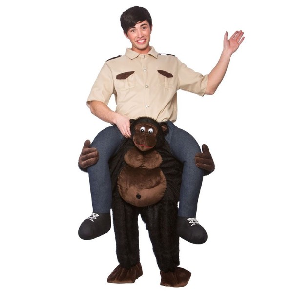 Chimpanzee Costume Ride On Me Mascot Fancy Dress