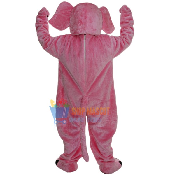 Pink Elephant Mascot Costume