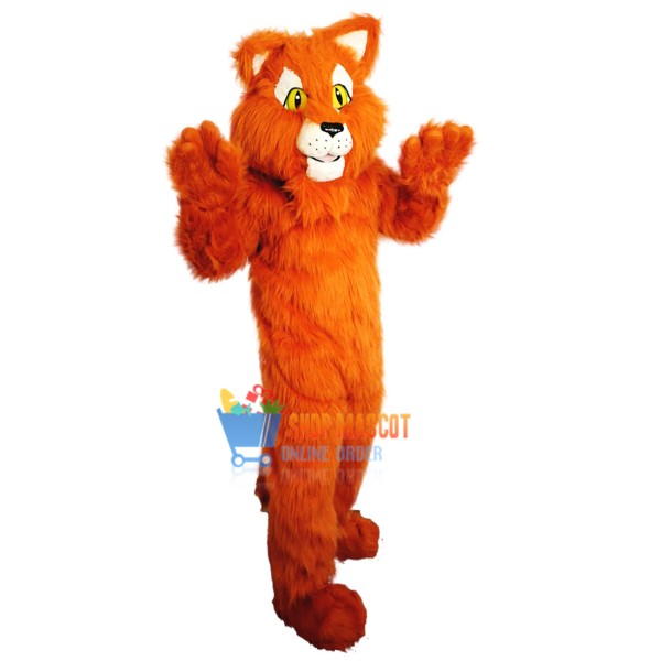 Orange Panther Mascot Costume