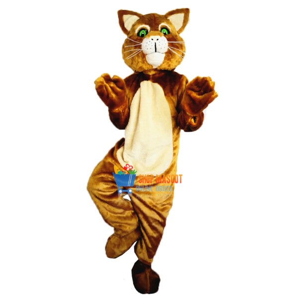 Brown Cat Mascot Costume Adult Costume
