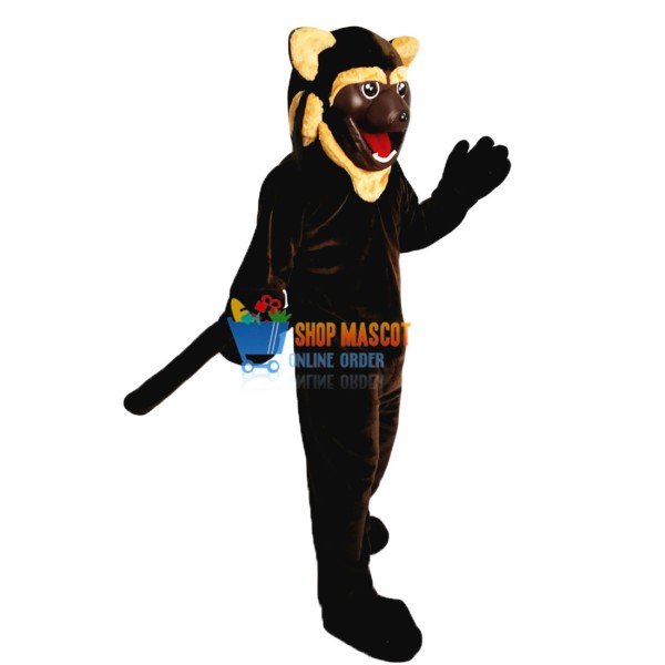 Black Fierce Wolf Wolverine Mascot Costume