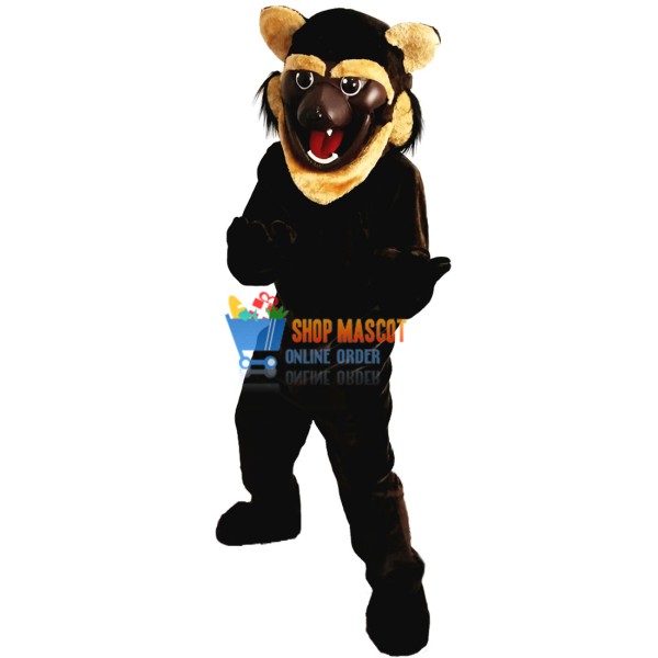 Black Fierce Wolf Wolverine Mascot Costume