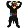 Black Fierce Wolf Wolverine Mascot Costume