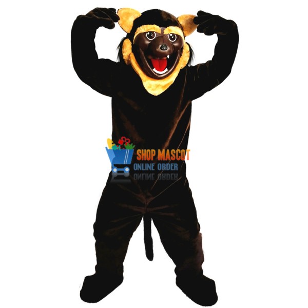 Black Fierce Wolf Wolverine Mascot Costume