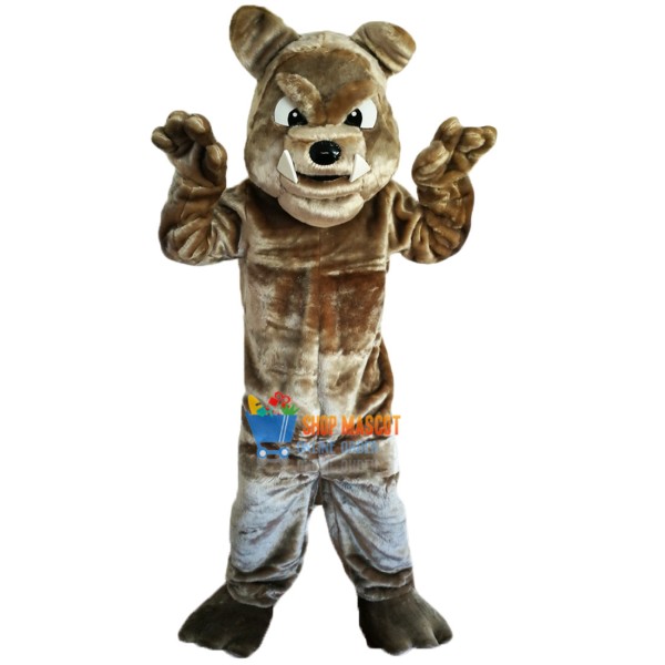 Brown Bulldog Mascot Costume Adult Costume