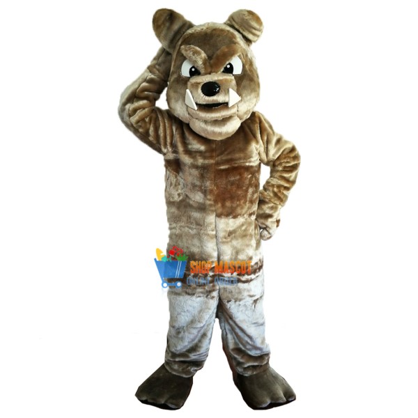 Brown Bulldog Mascot Costume Adult Costume