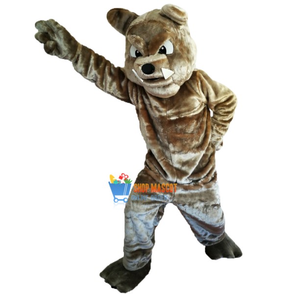 Brown Bulldog Mascot Costume Adult Costume