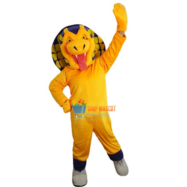 Yellow Cobra Snake Mascot Costume