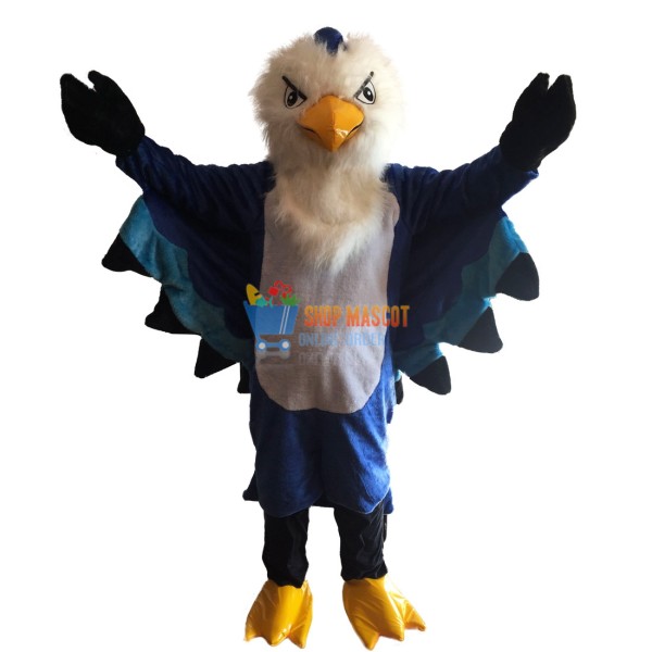 Plush Blue Eagle Mascot Costume