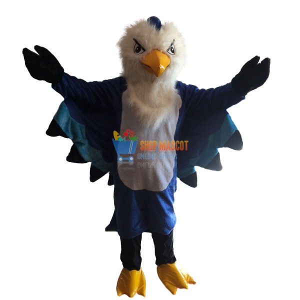 Plush Blue Eagle Mascot Costume